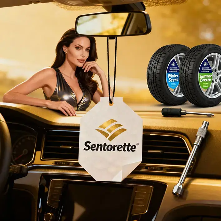 Seasonal car air freshener promotion for tire change – dedicated fragrances for winter and summer periods﻿﻿