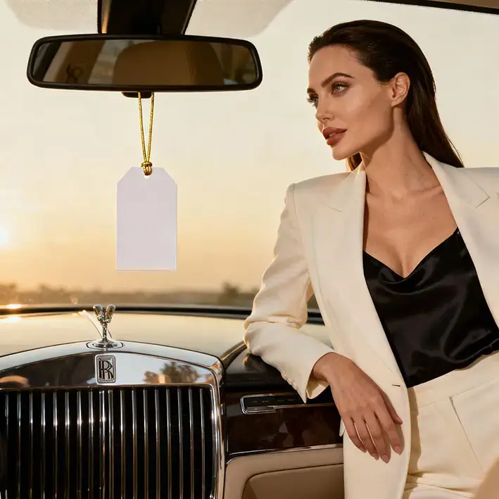 Personalized car air freshener for car manufacturers, quality accessory that stands out from the competition, attention to details and customer experience